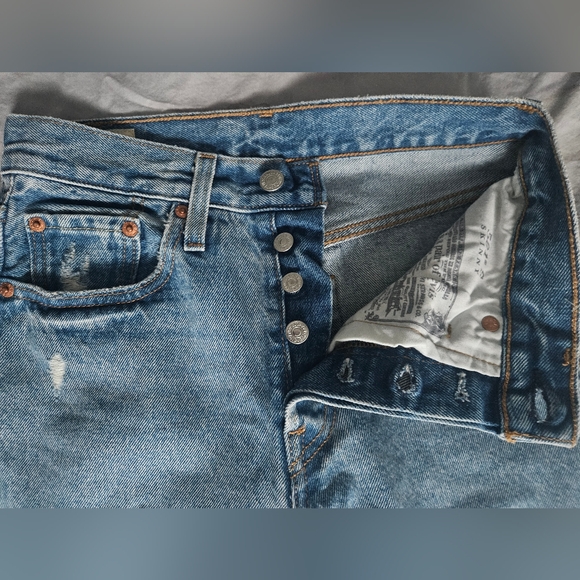 LEVI'S 501 Distressed Skinny Jeans | SZ 24 x 28 - Picture 4 of 9